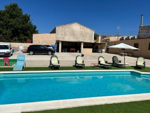 Villa Rural Con Amplia Piscina Campillo de Altobuey Kültér fotó